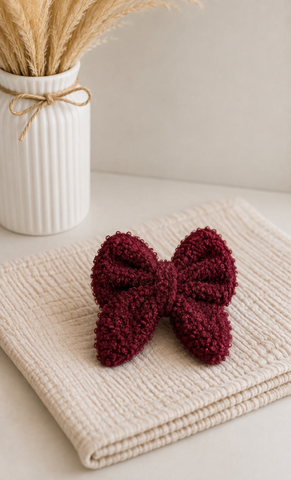 Schleife Teddy Bordeauxrot