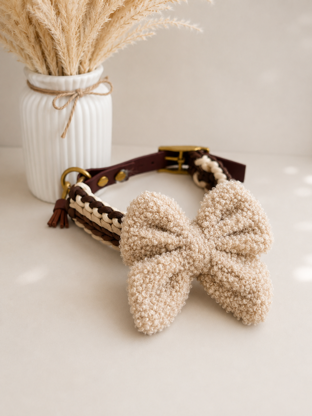 Schleife Teddy Beige