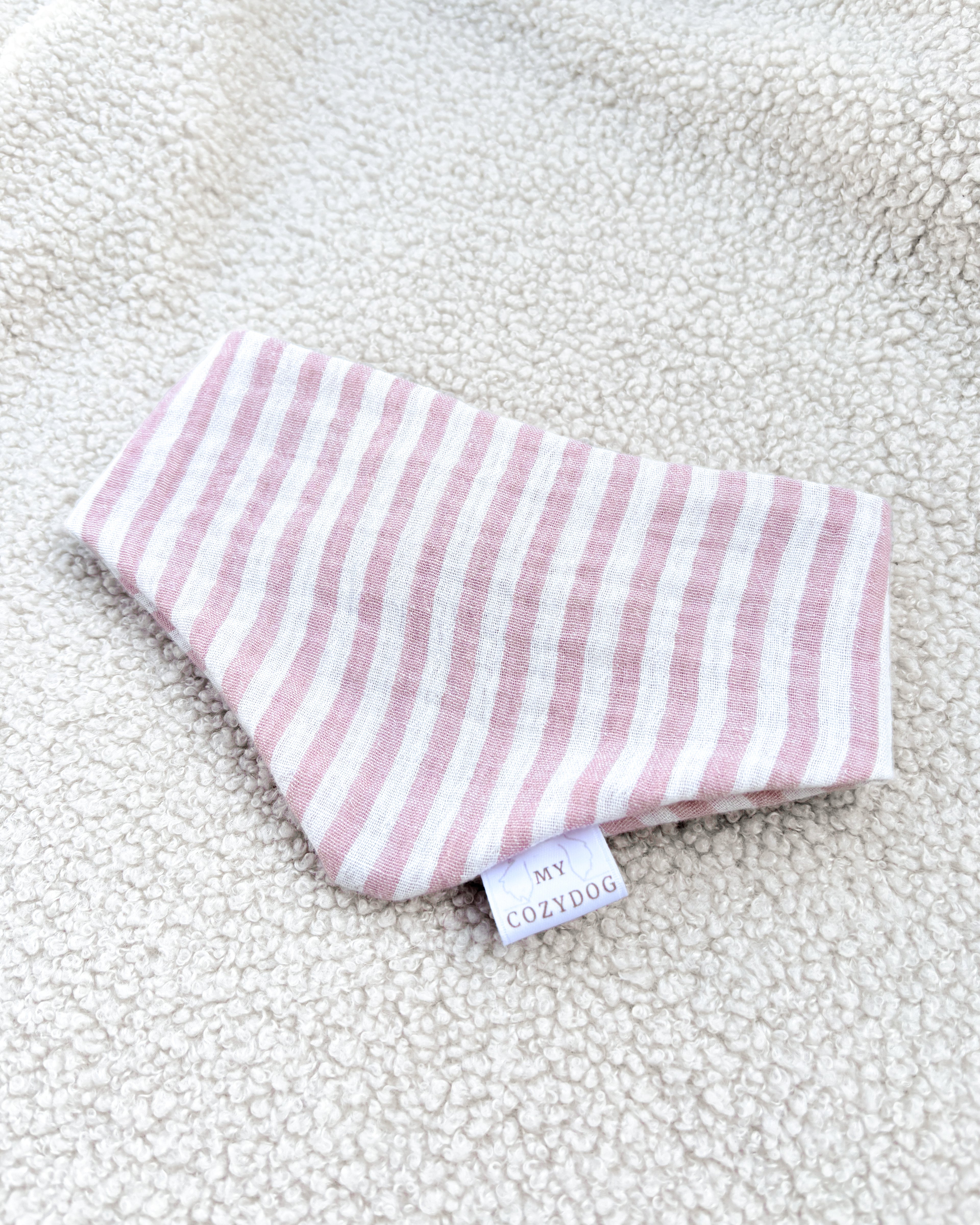 Stoff Halstuch-Streifen Rosa
