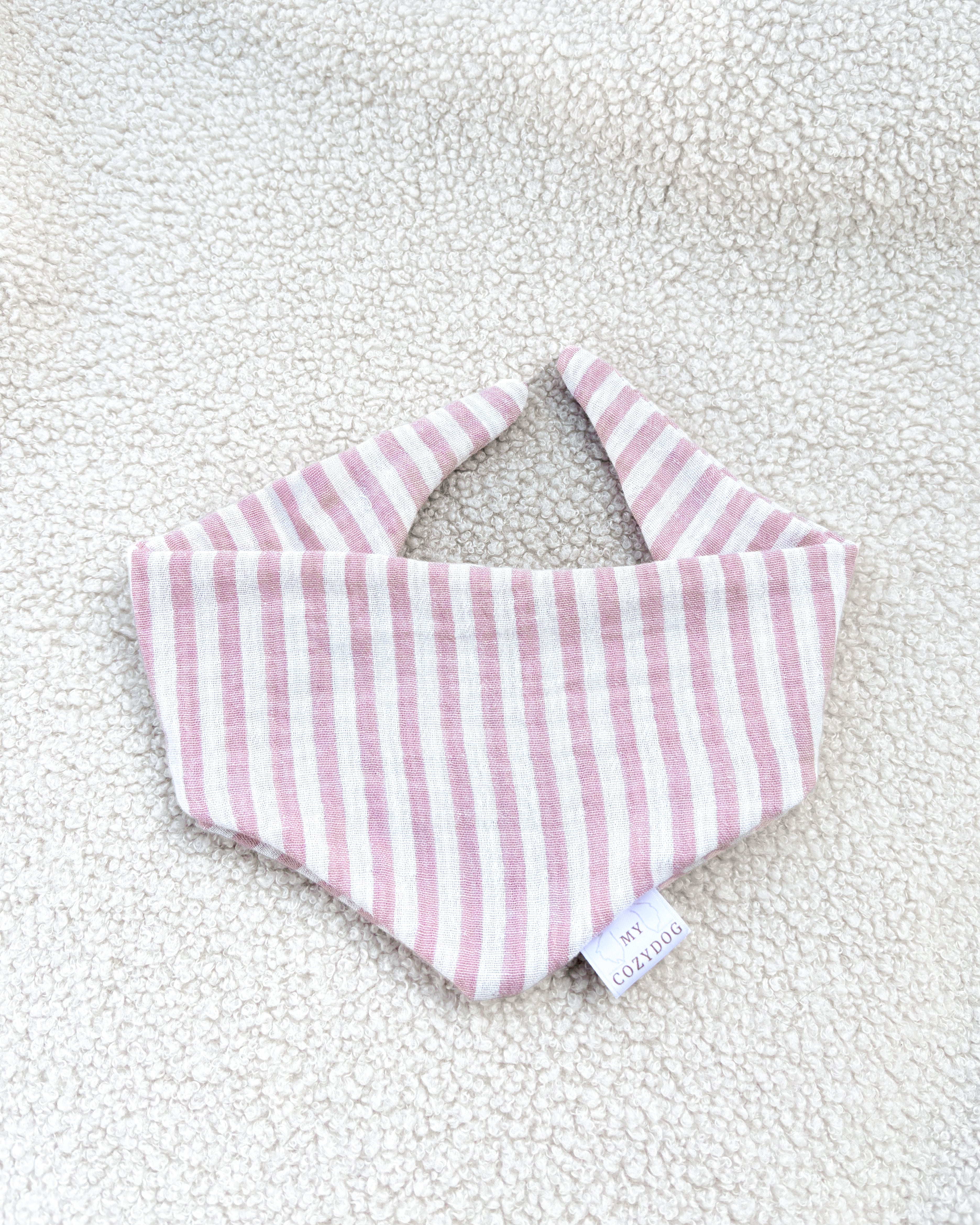 Stoff Halstuch-Streifen Rosa