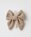 Schleife Musselin Beige