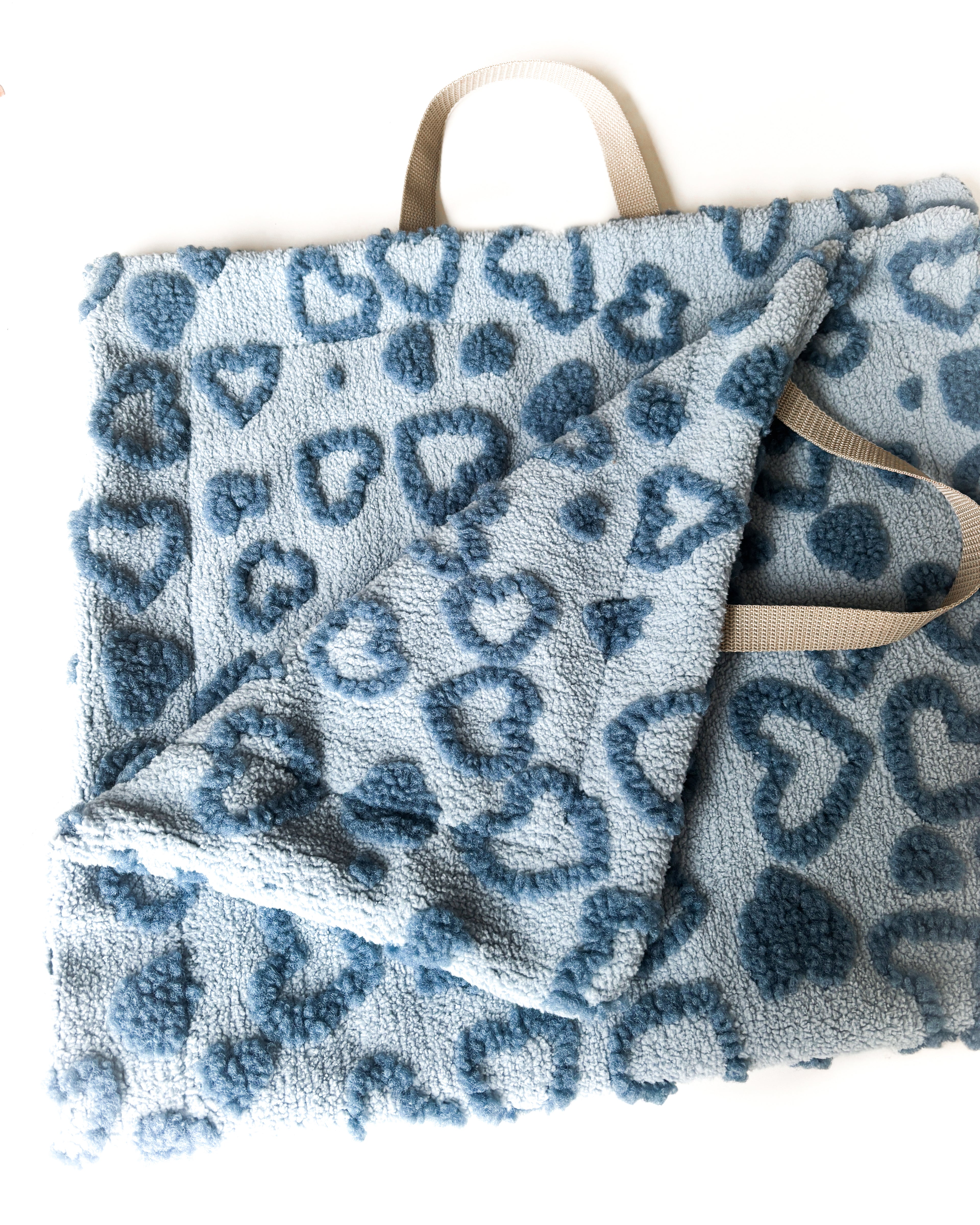 Kuscheldecke Herzchen Blau 48x80cm