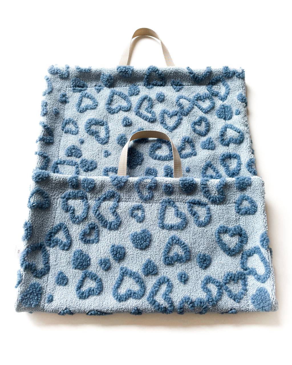Kuscheldecke Herzchen Blau 48x80cm