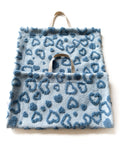 Kuscheldecke Herzchen Blau 48x80cm