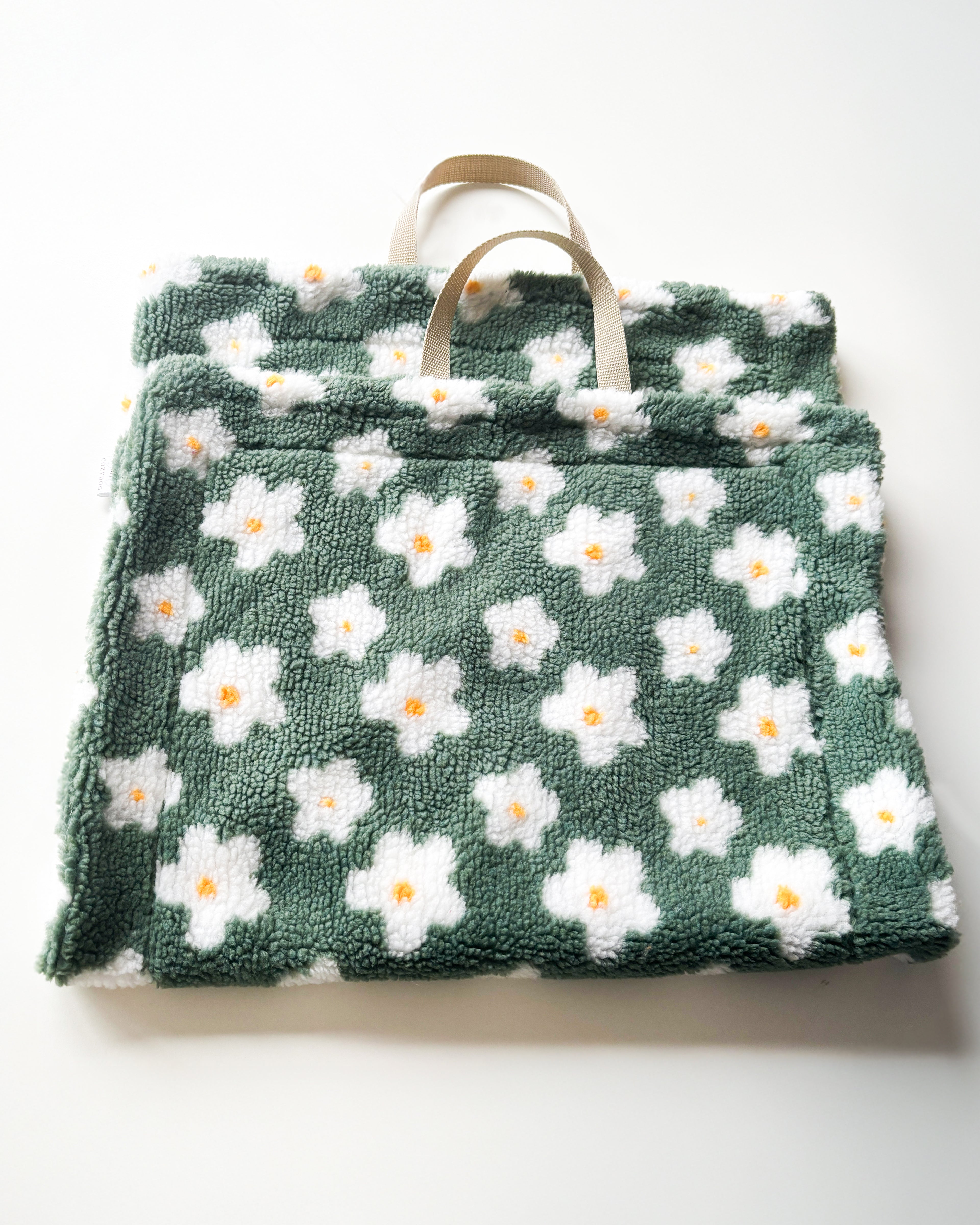 Kuschekdecke Daisy Grün 48x80cm