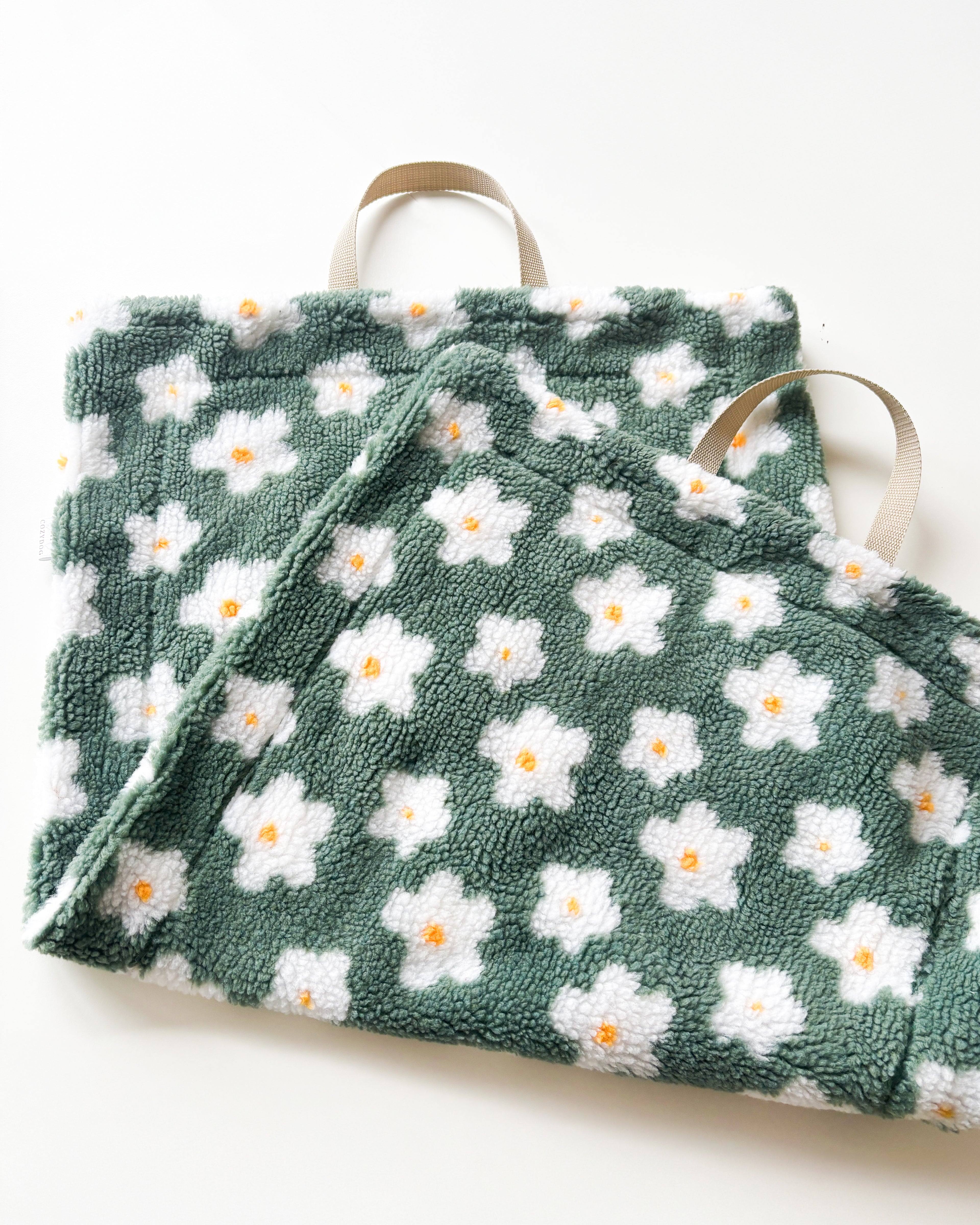 Kuschekdecke Daisy Grün 48x80cm