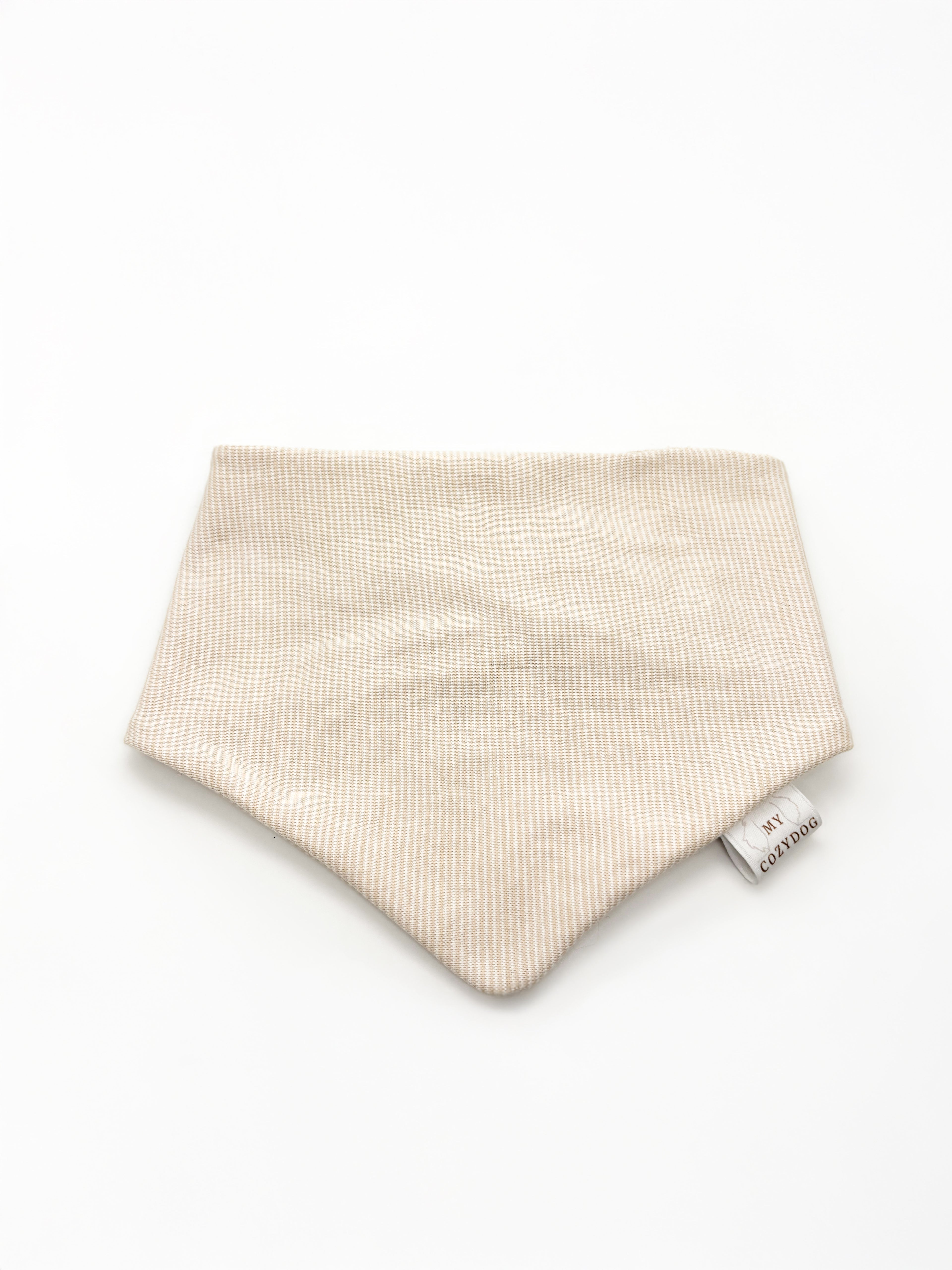 Stoff Halstuch-Beige Streifen