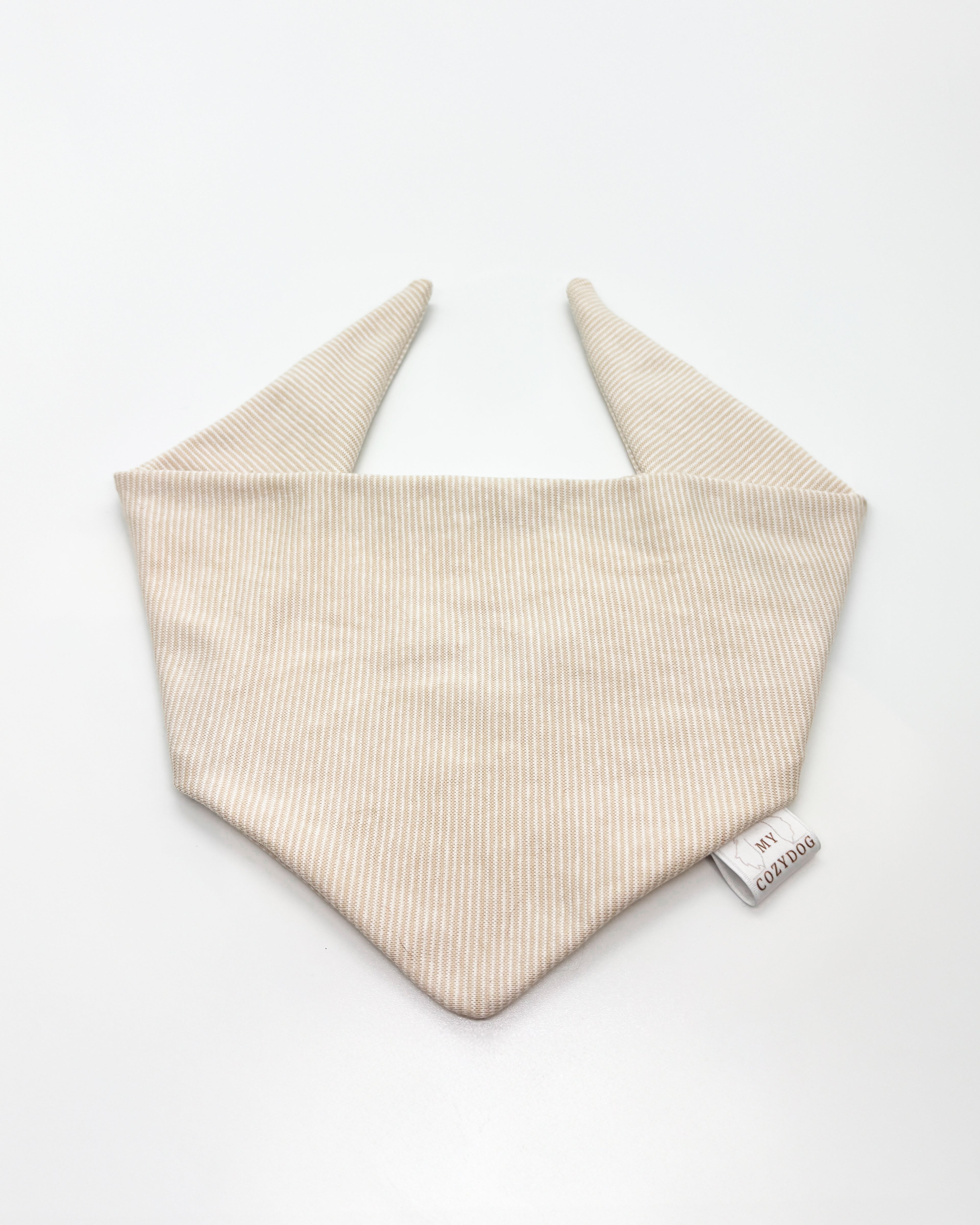 Stoff Halstuch-Beige Streifen