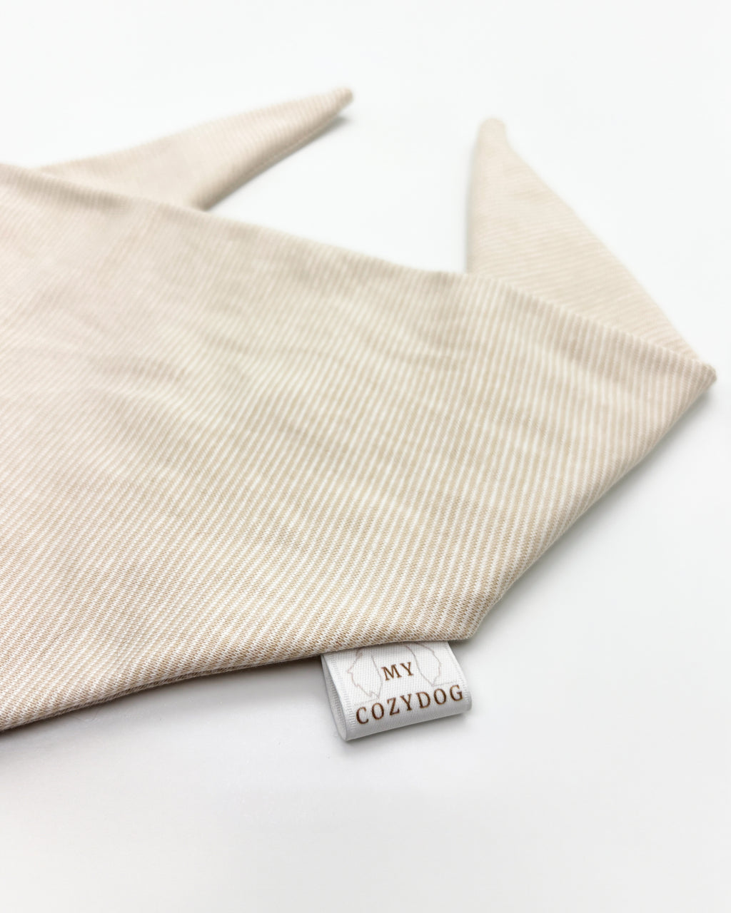 Stoff Halstuch-Beige Streifen