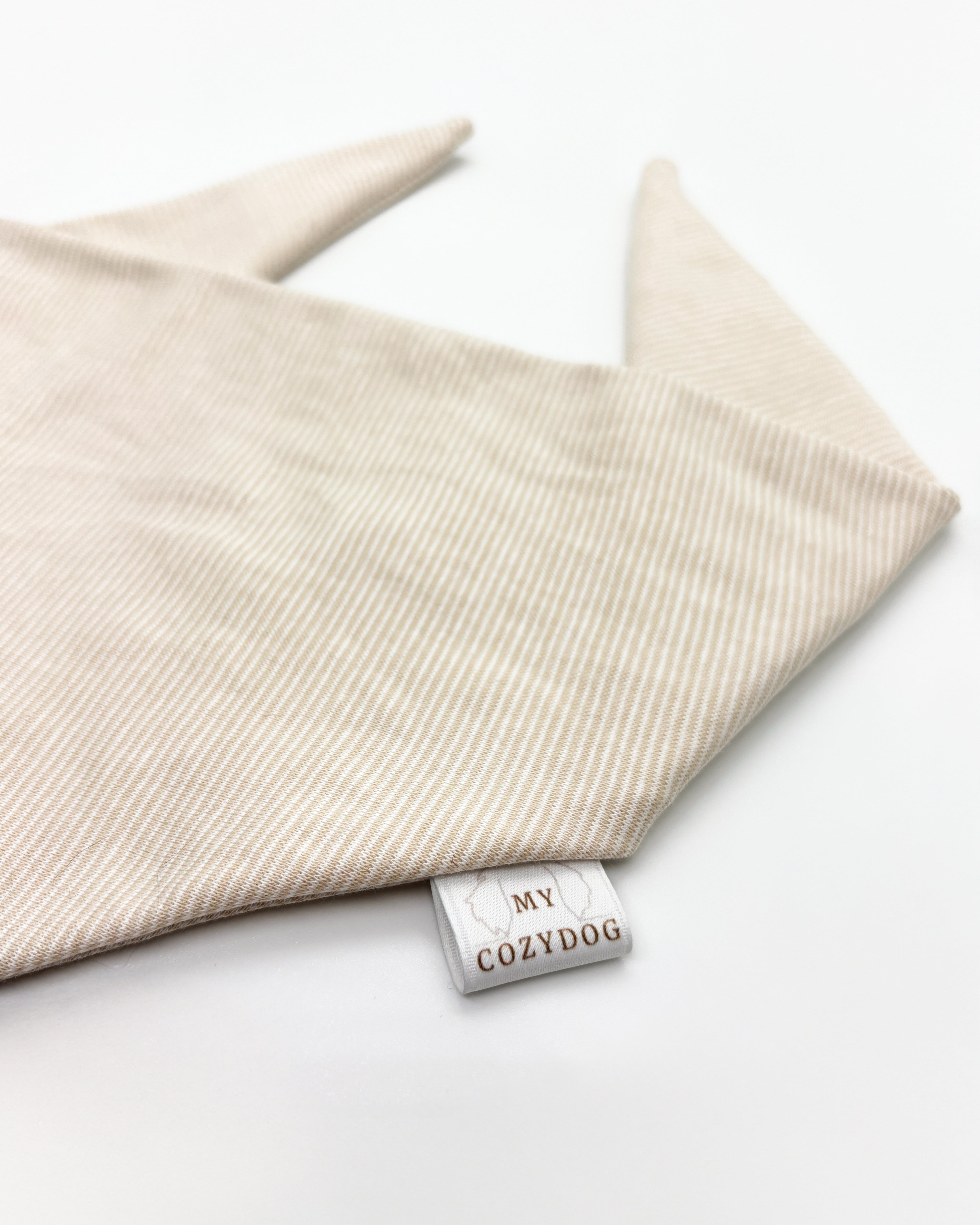 Stoff Halstuch-Beige Streifen