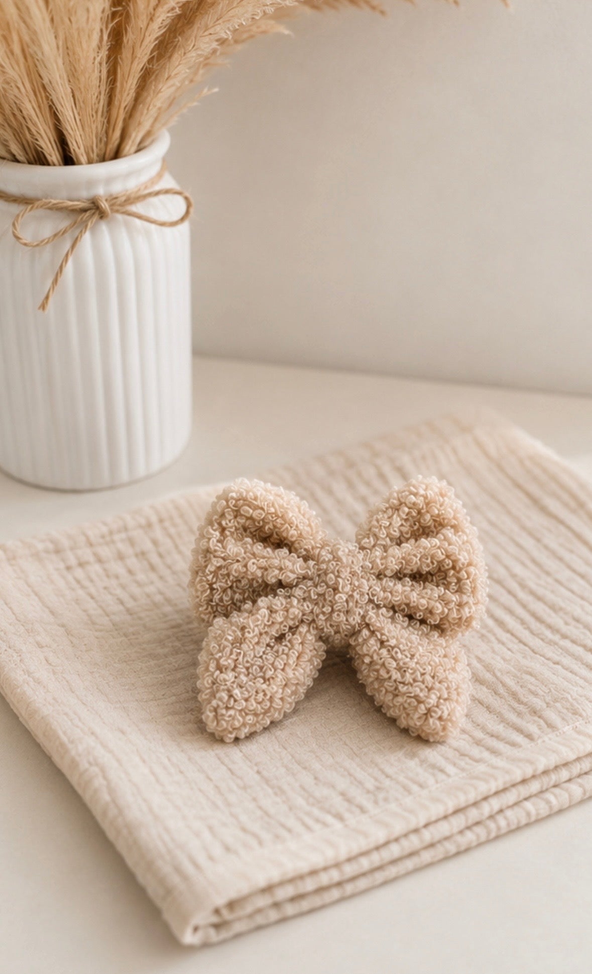 Schleife Teddy Beige