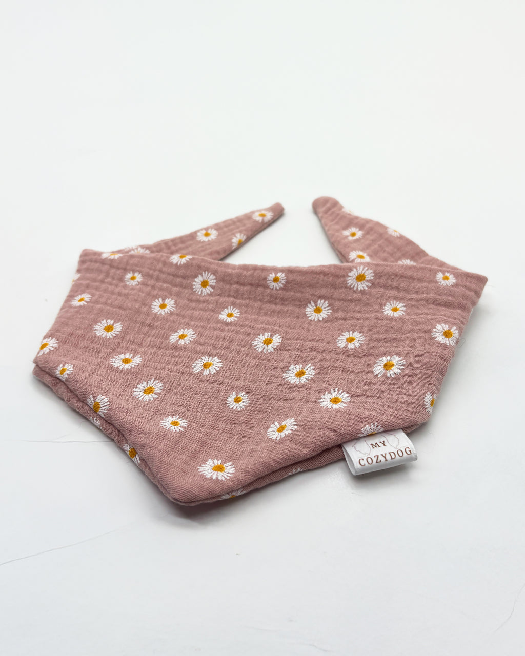 Stoff Halstuch-Daisy Rosa