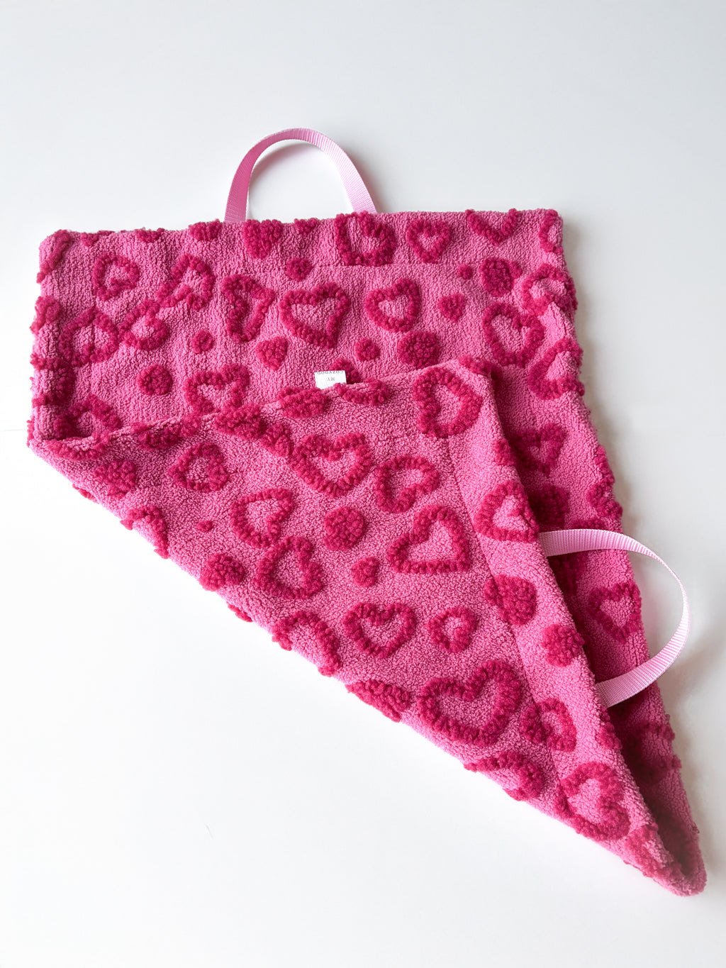 Outdoor Reisedecke Herzchen Rosa 45x80cm