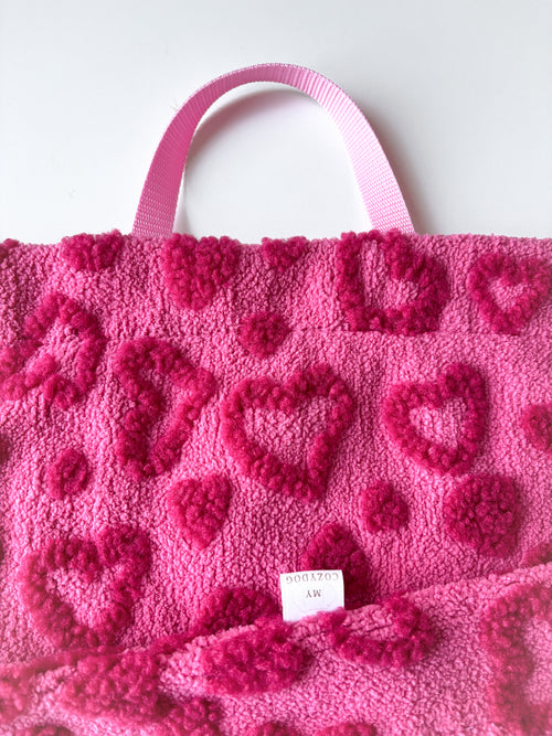 Outdoor Reisedecke Herzchen Rosa 45x60cm